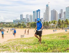 Coleta de resíduos nas praias de João Pessoa_Imagem cedida pela equipe (2021)