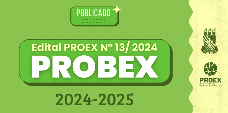 Publicado o Edital PROBEX 2024-2025